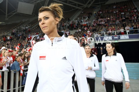  03.01.2014 LODZ ATLAS ARENA<br />SIATKOWKA KOBIET<br />KWALIFIKACJE DO MISTRZOSTW SWIATA 2014<br />2014 FIVB WORLD CHAMPIONSHIP - EUROPEAN QUALIFICATION WOMEN <br />MECZ POLSKA - SZWAJCARIA ( POLAND - SWITZERLAND )<br />N/Z KATARZYNA SKOWRONSKA - DOLATA <br /> 