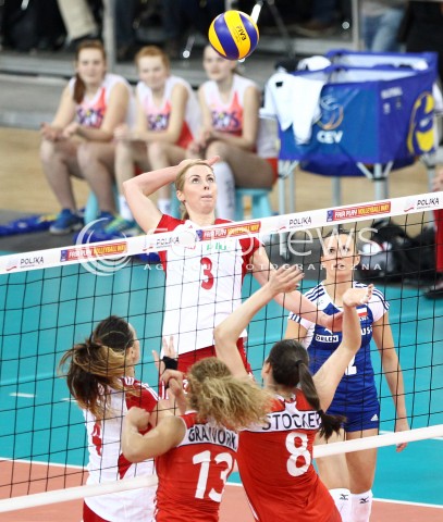  03.01.2014 LODZ ATLAS ARENA<br />SIATKOWKA KOBIET<br />KWALIFIKACJE DO MISTRZOSTW SWIATA 2014<br />2014 FIVB WORLD CHAMPIONSHIP - EUROPEAN QUALIFICATION WOMEN <br />MECZ POLSKA - SZWAJCARIA ( POLAND - SWITZERLAND )<br />N/Z ELEONORA DZIEKIEWICZ INES GRANVORKA SANDRA STOCKER <br /> 