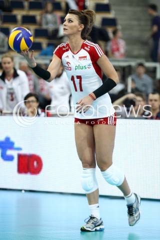  03.01.2014 LODZ ATLAS ARENA<br />SIATKOWKA KOBIET<br />KWALIFIKACJE DO MISTRZOSTW SWIATA 2014<br />2014 FIVB WORLD CHAMPIONSHIP - EUROPEAN QUALIFICATION WOMEN <br />MECZ POLSKA - SZWAJCARIA ( POLAND - SWITZERLAND )<br />N/Z KATARZYNA SKOWRONSKA - DOLATA SYLWETKA <br /> 