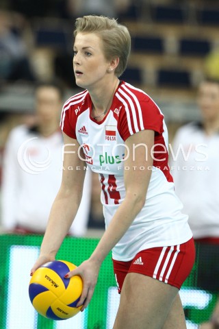  03.01.2014 LODZ ATLAS ARENA<br />SIATKOWKA KOBIET<br />KWALIFIKACJE DO MISTRZOSTW SWIATA 2014<br />2014 FIVB WORLD CHAMPIONSHIP - EUROPEAN QUALIFICATION WOMEN <br />MECZ POLSKA - SZWAJCARIA ( POLAND - SWITZERLAND )<br />N/Z JOANNA WOLOSZ SYLWETKA <br /> 