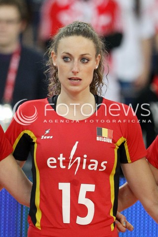  04.01.2014 LODZ ATLAS ARENA<br />SIATKOWKA KOBIET<br />KWALIFIKACJE DO MISTRZOSTW SWIATA 2014<br />2014 FIVB WORLD CHAMPIONSHIP - EUROPEAN QUALIFICATION WOMEN <br />MECZ BELGIA - SZWAJCARIA ( BELGIUM - SWITZERLAND )<br />N/Z LORE GILLIS SYLWETKA GLOWKA PORTRET <br /> 
