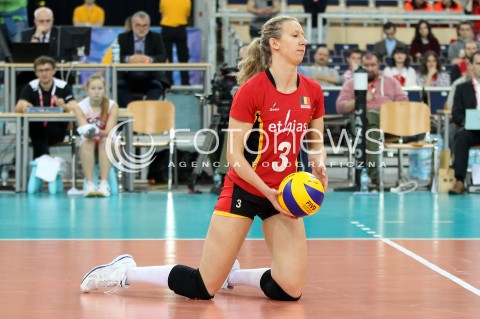 04.01.2014 LODZ ATLAS ARENA<br />SIATKOWKA KOBIET<br />KWALIFIKACJE DO MISTRZOSTW SWIATA 2014<br />2014 FIVB WORLD CHAMPIONSHIP - EUROPEAN QUALIFICATION WOMEN <br />MECZ BELGIA - SZWAJCARIA ( BELGIUM - SWITZERLAND )<br />N/Z FRAUKE DIRICKX ZLOSC EMOCJE<br /> 