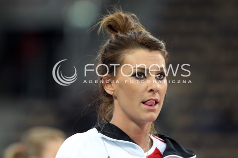  04.01.2014 LODZ ATLAS ARENA<br />SIATKOWKA KOBIET<br />KWALIFIKACJE DO MISTRZOSTW SWIATA 2014<br />2014 FIVB WORLD CHAMPIONSHIP - EUROPEAN QUALIFICATION WOMEN <br />MECZ POLSKA - HISZPANIA ( POLAND - SPAIN )<br />N/Z KATARZYNA SKOWRONSKA - DOLATA SYLWETKA JEZYK<br /> 