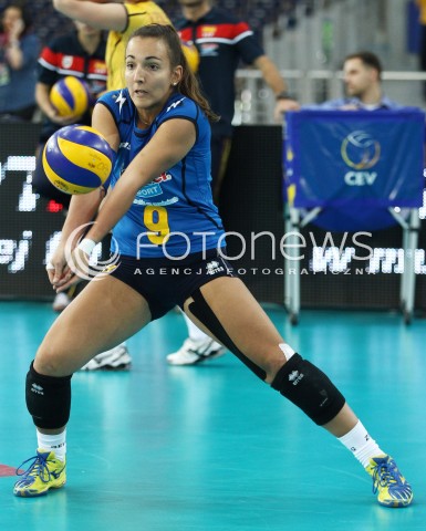  05.01.2014 LODZ ATLAS ARENA<br />SIATKOWKA KOBIET<br />KWALIFIKACJE DO MISTRZOSTW SWIATA 2014<br />2014 FIVB WORLD CHAMPIONSHIP - EUROPEAN QUALIFICATION WOMEN <br />MECZ SZWAJCARIA - HISZPANIA ( SWITZERLAND - SPAIN )<br />N/Z ISABEL GUERRA SYLWETKA <br /> 