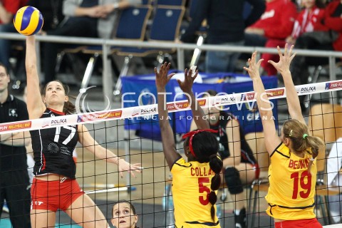  05.01.2014 LODZ ATLAS ARENA<br />SIATKOWKA KOBIET<br />KWALIFIKACJE DO MISTRZOSTW SWIATA 2014<br />2014 FIVB WORLD CHAMPIONSHIP - EUROPEAN QUALIFICATION WOMEN <br />MECZ SZWAJCARIA - HISZPANIA ( SWITZERLAND - SPAIN )<br />N/Z LAURA UNTERNAHRER MILAGROS COLLAR SILVIA BEDMAR <br /> 
