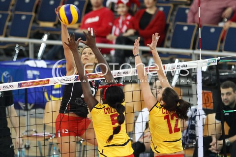  05.01.2014 LODZ ATLAS ARENA<br />SIATKOWKA KOBIET<br />KWALIFIKACJE DO MISTRZOSTW SWIATA 2014<br />2014 FIVB WORLD CHAMPIONSHIP - EUROPEAN QUALIFICATION WOMEN <br />MECZ SZWAJCARIA - HISZPANIA ( SWITZERLAND - SPAIN )<br />N/Z INES GRANVORKA MILAGROS COLLAR JOSE CORRAL M. <br /> 