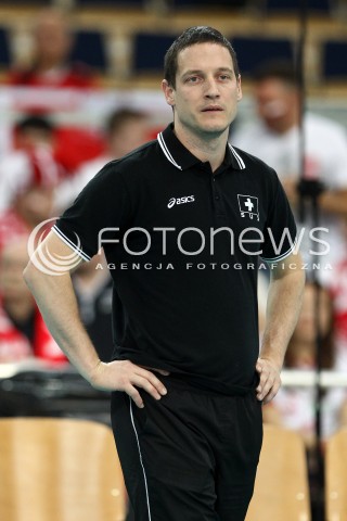  05.01.2014 LODZ ATLAS ARENA<br />SIATKOWKA KOBIET<br />KWALIFIKACJE DO MISTRZOSTW SWIATA 2014<br />2014 FIVB WORLD CHAMPIONSHIP - EUROPEAN QUALIFICATION WOMEN <br />MECZ SZWAJCARIA - HISZPANIA ( SWITZERLAND - SPAIN )<br />N/Z TIMOTHY LIPPUNER TRENER ( HEAD COACH ) SYLWETKA <br /> 