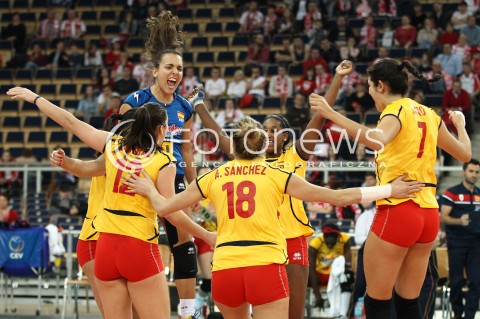  05.01.2014 LODZ ATLAS ARENA<br />SIATKOWKA KOBIET<br />KWALIFIKACJE DO MISTRZOSTW SWIATA 2014<br />2014 FIVB WORLD CHAMPIONSHIP - EUROPEAN QUALIFICATION WOMEN <br />MECZ SZWAJCARIA - HISZPANIA ( SWITZERLAND - SPAIN )<br />N/Z ISABEL GUERRA JESSICA RIVERO JOSE CORRAL M. ALBA M. SANCHEZ MABEL CARO GARCIA RADOSC EMOCJE <br /> 