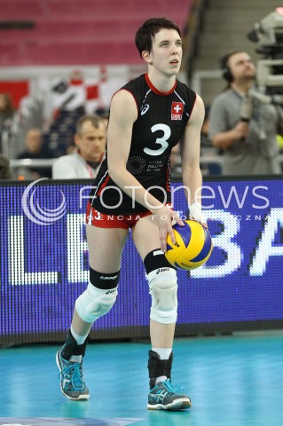  05.01.2014 LODZ ATLAS ARENA<br />SIATKOWKA KOBIET<br />KWALIFIKACJE DO MISTRZOSTW SWIATA 2014<br />2014 FIVB WORLD CHAMPIONSHIP - EUROPEAN QUALIFICATION WOMEN <br />MECZ SZWAJCARIA - HISZPANIA ( SWITZERLAND - SPAIN )<br />N/Z LAURA SIRUCEK SYLWETKA <br /> 