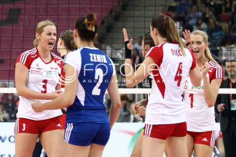  05.01.2014 LODZ ATLAS ARENA<br />SIATKOWKA KOBIET<br />KWALIFIKACJE DO MISTRZOSTW SWIATA 2014<br />2014 FIVB WORLD CHAMPIONSHIP - EUROPEAN QUALIFICATION WOMEN <br />MECZ POLSKA - BELGIA ( POLAND - BELGIUM )<br />N/Z ELEONORA DZIEKIEWICZ ANNA WERBLINSKA RADOSC EMOCJE <br /> 