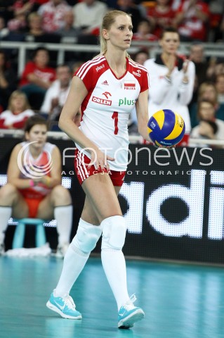  05.01.2014 LODZ ATLAS ARENA<br />SIATKOWKA KOBIET<br />KWALIFIKACJE DO MISTRZOSTW SWIATA 2014<br />2014 FIVB WORLD CHAMPIONSHIP - EUROPEAN QUALIFICATION WOMEN <br />MECZ POLSKA - BELGIA ( POLAND - BELGIUM )<br />N/Z ANNA WERBLINSKA SYLWETKA <br /> 