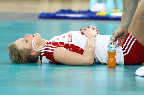  05.01.2014 LODZ ATLAS ARENA<br />SIATKOWKA KOBIET<br />KWALIFIKACJE DO MISTRZOSTW SWIATA 2014<br />2014 FIVB WORLD CHAMPIONSHIP - EUROPEAN QUALIFICATION WOMEN <br />MECZ POLSKA - BELGIA ( POLAND - BELGIUM )<br />N/Z JOANNA WOLOSZ SMUTEK PRZEGRANA PORAZKA EMOCJE<br /> 