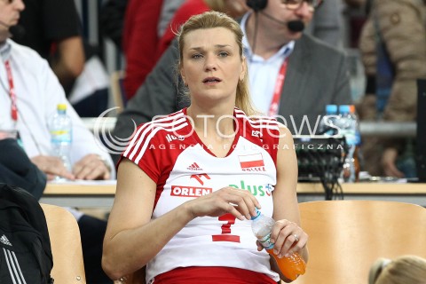  05.01.2014 LODZ ATLAS ARENA<br />SIATKOWKA KOBIET<br />KWALIFIKACJE DO MISTRZOSTW SWIATA 2014<br />2014 FIVB WORLD CHAMPIONSHIP - EUROPEAN QUALIFICATION WOMEN <br />MECZ POLSKA - BELGIA ( POLAND - BELGIUM )<br />N/Z MALGORZATA GLINKA - MOGENTALE SYLWETKA <br /> 