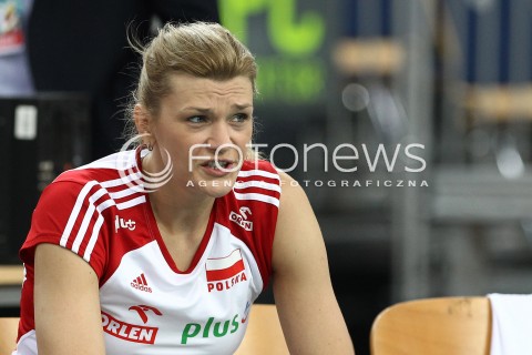  05.01.2014 LODZ ATLAS ARENA<br />SIATKOWKA KOBIET<br />KWALIFIKACJE DO MISTRZOSTW SWIATA 2014<br />2014 FIVB WORLD CHAMPIONSHIP - EUROPEAN QUALIFICATION WOMEN <br />MECZ POLSKA - BELGIA ( POLAND - BELGIUM )<br />N/Z MALGORZATA GLINKA - MOGENTALE SYLWETKA <br /> 