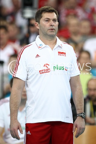  05.01.2014 LODZ ATLAS ARENA<br />SIATKOWKA KOBIET<br />KWALIFIKACJE DO MISTRZOSTW SWIATA 2014<br />2014 FIVB WORLD CHAMPIONSHIP - EUROPEAN QUALIFICATION WOMEN <br />MECZ POLSKA - BELGIA ( POLAND - BELGIUM )<br />N/Z PIOTR MAKOWSKI TRENER ( HEAD COACH ) SYLWETKA <br /> 