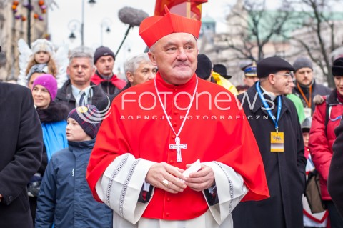  06.01.2014 WARSZAWA ORSZAK TRZECH KROLI W WARSZAWIE N/Z ORSZAK KARDYNAL KAZIMIERZ NYCZ  
