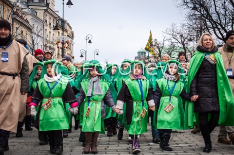  06.01.2014 WARSZAWA ORSZAK TRZECH KROLI W WARSZAWIE N/Z ORSZAK DZIECI  