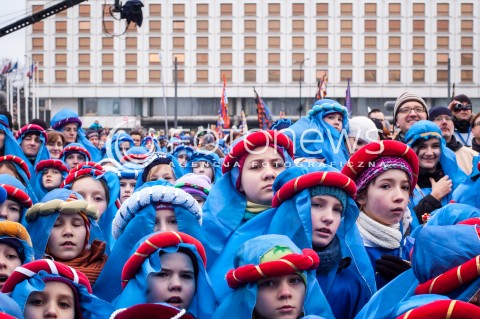  06.01.2014 WARSZAWA ORSZAK TRZECH KROLI W WARSZAWIE N/Z ORSZAK DZIECI  