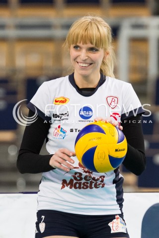  08.01.2014 LODZ SIATKOWKA ORLEN LIGA SEZON 2013/2014 VOLLEYBALL POLISH SEASON BEEF MASTER BUDOWLANI LODZ - KPS CHEMIK POLICE N/Z NATALIA NUSZEL SYLWETKA   