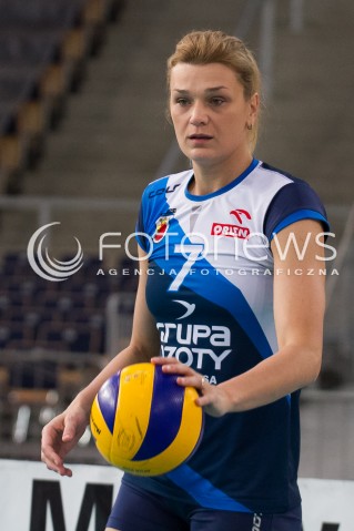  08.01.2014 LODZ SIATKOWKA ORLEN LIGA SEZON 2013/2014 VOLLEYBALL POLISH SEASON BEEF MASTER BUDOWLANI LODZ - KPS CHEMIK POLICE N/Z MALGORZATA GLINKA-MOGENTALE SYLWETKA  