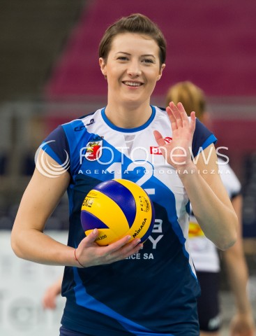  08.01.2014 LODZ SIATKOWKA ORLEN LIGA SEZON 2013/2014 VOLLEYBALL POLISH SEASON BEEF MASTER BUDOWLANI LODZ - KPS CHEMIK POLICE N/Z IZABELA KOWALINSKA SYLWETKA  