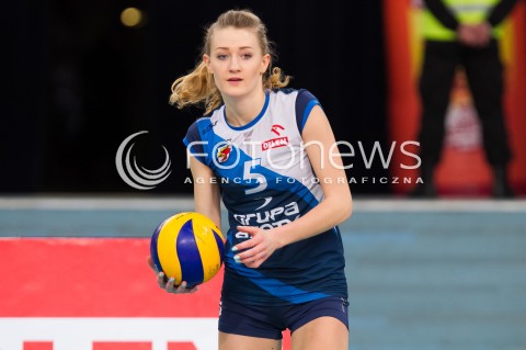  08.01.2014 LODZ SIATKOWKA ORLEN LIGA SEZON 2013/2014 VOLLEYBALL POLISH SEASON BEEF MASTER BUDOWLANI LODZ - KPS CHEMIK POLICE N/Z ANNA GREJMAN SYLWETKA  