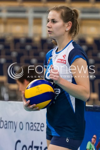  08.01.2014 LODZ SIATKOWKA ORLEN LIGA SEZON 2013/2014 VOLLEYBALL POLISH SEASON BEEF MASTER BUDOWLANI LODZ - KPS CHEMIK POLICE N/Z ALEKSANDRA KRZOS SYLWETKA  