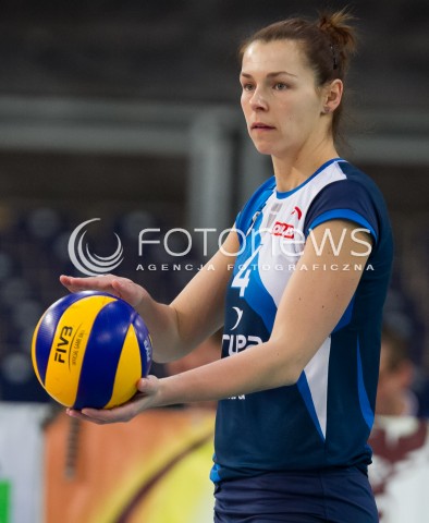 08.01.2014 LODZ SIATKOWKA ORLEN LIGA SEZON 2013/2014 VOLLEYBALL POLISH SEASON BEEF MASTER BUDOWLANI LODZ - KPS CHEMIK POLICE N/Z KATARZYNA MROZ SYLWETKA  