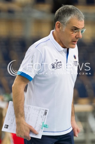  08.01.2014 LODZ SIATKOWKA ORLEN LIGA SEZON 2013/2014 VOLLEYBALL POLISH SEASON BEEF MASTER BUDOWLANI LODZ - KPS CHEMIK POLICE N/Z TRENER GIUSEPPE CUCCARINI SYLWETKA  