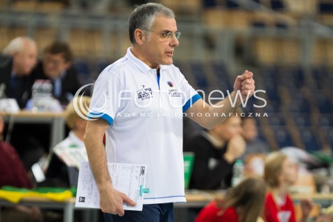  08.01.2014 LODZ SIATKOWKA ORLEN LIGA SEZON 2013/2014 VOLLEYBALL POLISH SEASON BEEF MASTER BUDOWLANI LODZ - KPS CHEMIK POLICE N/Z TRENER GIUSEPPE CUCCARINI SYLWETKA  