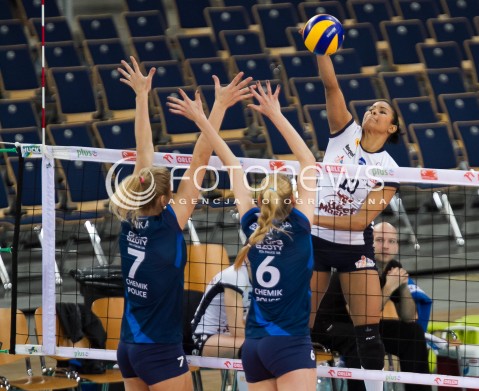  08.01.2014 LODZ SIATKOWKA ORLEN LIGA SEZON 2013/2014 VOLLEYBALL POLISH SEASON BEEF MASTER BUDOWLANI LODZ - KPS CHEMIK POLICE N/Z NORIS CABRERA  