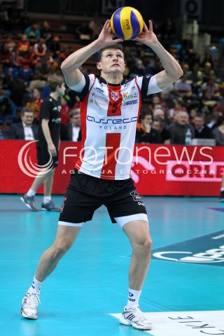 08.01.2014 RZESZOW <br />SIATKOWKA PLUS LIGA 2013/2014 MEN VOLLEYBALL POLAND POLISH PLUSLIGA LEAGUE SEASON 2013/2014 <br />MECZ ASSECO RESOVIA RZESZOW - JASTRZEBSKI WEGIEL <br />N/Z LUKAS TICHACEK SYLWETKA <br /> 