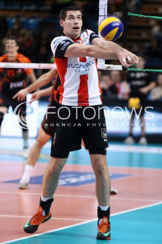 08.01.2014 RZESZOW <br />SIATKOWKA PLUS LIGA 2013/2014 MEN VOLLEYBALL POLAND POLISH PLUSLIGA LEAGUE SEASON 2013/2014 <br />MECZ ASSECO RESOVIA RZESZOW - JASTRZEBSKI WEGIEL <br />N/Z DAWID KONARSKI SYLWETKA <br /> 