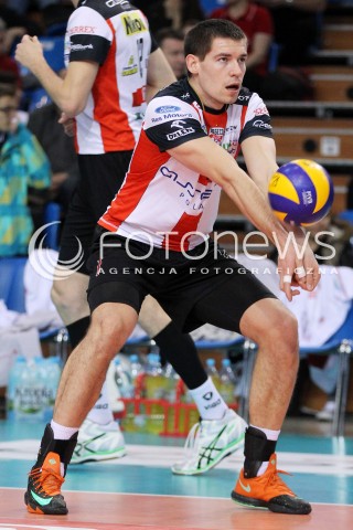  08.01.2014 RZESZOW <br />SIATKOWKA PLUS LIGA 2013/2014 MEN VOLLEYBALL POLAND POLISH PLUSLIGA LEAGUE SEASON 2013/2014 <br />MECZ ASSECO RESOVIA RZESZOW - JASTRZEBSKI WEGIEL <br />N/Z DAWID KONARSKI SYLWETKA <br /> 