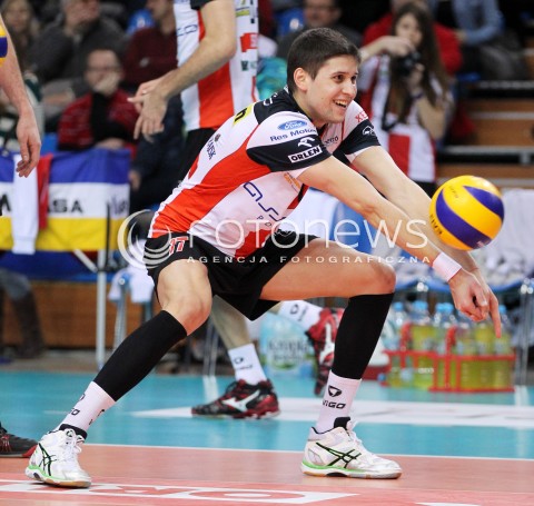  08.01.2014 RZESZOW <br />SIATKOWKA PLUS LIGA 2013/2014 MEN VOLLEYBALL POLAND POLISH PLUSLIGA LEAGUE SEASON 2013/2014 <br />MECZ ASSECO RESOVIA RZESZOW - JASTRZEBSKI WEGIEL <br />N/Z NIKOLAY PENCHEV PENCZEV SYLWETKA <br /> 