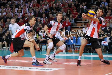  08.01.2014 RZESZOW <br />SIATKOWKA PLUS LIGA 2013/2014 MEN VOLLEYBALL POLAND POLISH PLUSLIGA LEAGUE SEASON 2013/2014 <br />MECZ ASSECO RESOVIA RZESZOW - JASTRZEBSKI WEGIEL <br />N/Z GRZEGORZ KOSOK PAUL LOTMAN PETER VERES <br /> 
