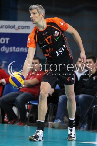  08.01.2014 RZESZOW <br />SIATKOWKA PLUS LIGA 2013/2014 MEN VOLLEYBALL POLAND POLISH PLUSLIGA LEAGUE SEASON 2013/2014 <br />MECZ ASSECO RESOVIA RZESZOW - JASTRZEBSKI WEGIEL <br />N/Z ROB BONTJE SYLWETKA <br /> 