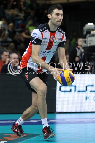  08.01.2014 RZESZOW <br />SIATKOWKA PLUS LIGA 2013/2014 MEN VOLLEYBALL POLAND POLISH PLUSLIGA LEAGUE SEASON 2013/2014 <br />MECZ ASSECO RESOVIA RZESZOW - JASTRZEBSKI WEGIEL <br />N/Z GRZEGORZ KOSOK SYLWETKA <br /> 