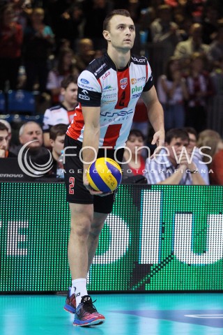 08.01.2014 RZESZOW <br />SIATKOWKA PLUS LIGA 2013/2014 MEN VOLLEYBALL POLAND POLISH PLUSLIGA LEAGUE SEASON 2013/2014 <br />MECZ ASSECO RESOVIA RZESZOW - JASTRZEBSKI WEGIEL <br />N/Z PAUL LOTMAN SYLWETKA <br /> 