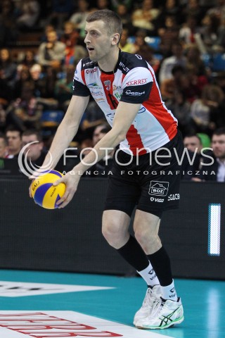  08.01.2014 RZESZOW <br />SIATKOWKA PLUS LIGA 2013/2014 MEN VOLLEYBALL POLAND POLISH PLUSLIGA LEAGUE SEASON 2013/2014 <br />MECZ ASSECO RESOVIA RZESZOW - JASTRZEBSKI WEGIEL <br />N/Z LUKASZ PERLOWSKI SYLWETKA <br /> 