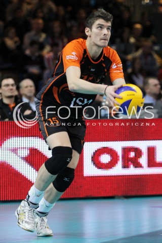  08.01.2014 RZESZOW <br />SIATKOWKA PLUS LIGA 2013/2014 MEN VOLLEYBALL POLAND POLISH PLUSLIGA LEAGUE SEASON 2013/2014 <br />MECZ ASSECO RESOVIA RZESZOW - JASTRZEBSKI WEGIEL <br />N/Z DMYTRO FILIPPOV SYLWETKA <br /> 