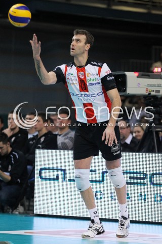 08.01.2014 RZESZOW <br />SIATKOWKA PLUS LIGA 2013/2014 MEN VOLLEYBALL POLAND POLISH PLUSLIGA LEAGUE SEASON 2013/2014 <br />MECZ ASSECO RESOVIA RZESZOW - JASTRZEBSKI WEGIEL <br />N/Z PETER VERES SYLWETKA <br /> 