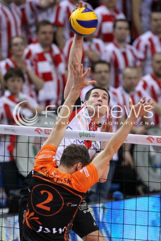  08.01.2014 RZESZOW <br />SIATKOWKA PLUS LIGA 2013/2014 MEN VOLLEYBALL POLAND POLISH PLUSLIGA LEAGUE SEASON 2013/2014 <br />MECZ ASSECO RESOVIA RZESZOW - JASTRZEBSKI WEGIEL <br />N/Z DAWID KONARSKI KRZYSZTOF GIERCZYNSKI <br /> 