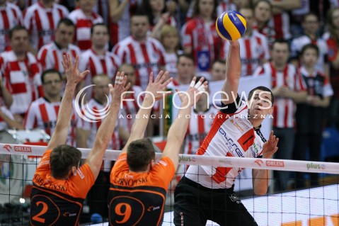  08.01.2014 RZESZOW <br />SIATKOWKA PLUS LIGA 2013/2014 MEN VOLLEYBALL POLAND POLISH PLUSLIGA LEAGUE SEASON 2013/2014 <br />MECZ ASSECO RESOVIA RZESZOW - JASTRZEBSKI WEGIEL <br />N/Z DAWID KONARSKI KRZYSZTOF GIERCZYNSKI PATRYK CZARNOWSKI <br /> 