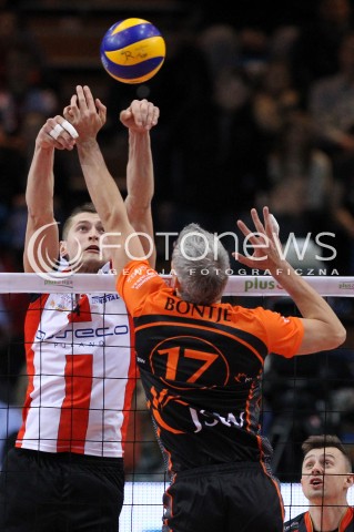  08.01.2014 RZESZOW <br />SIATKOWKA PLUS LIGA 2013/2014 MEN VOLLEYBALL POLAND POLISH PLUSLIGA LEAGUE SEASON 2013/2014 <br />MECZ ASSECO RESOVIA RZESZOW - JASTRZEBSKI WEGIEL <br />N/Z PIOTR NOWAKOWSKI ROB BONTJE <br /> 