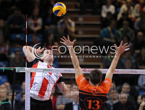  08.01.2014 RZESZOW <br />SIATKOWKA PLUS LIGA 2013/2014 MEN VOLLEYBALL POLAND POLISH PLUSLIGA LEAGUE SEASON 2013/2014 <br />MECZ ASSECO RESOVIA RZESZOW - JASTRZEBSKI WEGIEL <br />N/Z DAWID KONARSKI MICHAL KUBIAK <br /> 