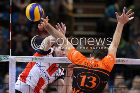  08.01.2014 RZESZOW <br />SIATKOWKA PLUS LIGA 2013/2014 MEN VOLLEYBALL POLAND POLISH PLUSLIGA LEAGUE SEASON 2013/2014 <br />MECZ ASSECO RESOVIA RZESZOW - JASTRZEBSKI WEGIEL <br />N/Z DAWID KONARSKI MICHAL KUBIAK <br /> 