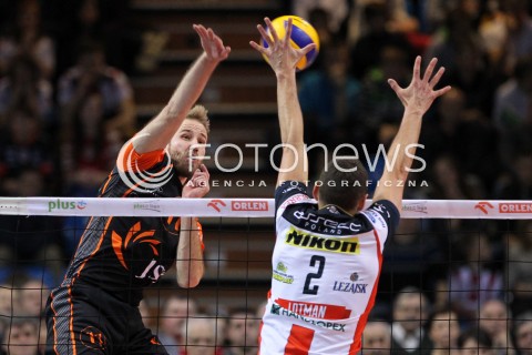  08.01.2014 RZESZOW <br />SIATKOWKA PLUS LIGA 2013/2014 MEN VOLLEYBALL POLAND POLISH PLUSLIGA LEAGUE SEASON 2013/2014 <br />MECZ ASSECO RESOVIA RZESZOW - JASTRZEBSKI WEGIEL <br />N/Z THOMAS JARMOC PAUL LOTMAN <br /> 