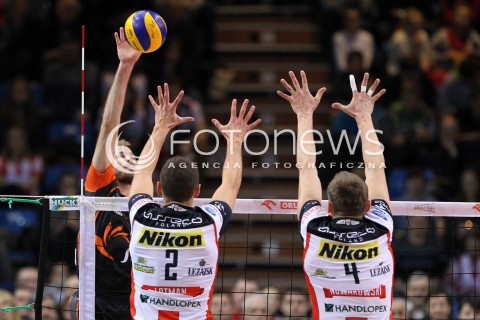  08.01.2014 RZESZOW <br />SIATKOWKA PLUS LIGA 2013/2014 MEN VOLLEYBALL POLAND POLISH PLUSLIGA LEAGUE SEASON 2013/2014 <br />MECZ ASSECO RESOVIA RZESZOW - JASTRZEBSKI WEGIEL <br />N/Z MICHAL LASKO PAUL LOTMAN PIOTR NOWAKOWSKI <br /> 