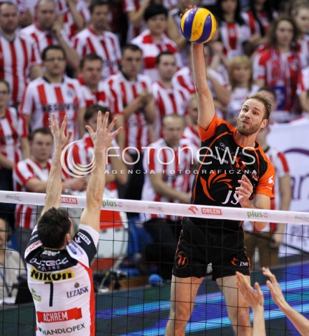  08.01.2014 RZESZOW <br />SIATKOWKA PLUS LIGA 2013/2014 MEN VOLLEYBALL POLAND POLISH PLUSLIGA LEAGUE SEASON 2013/2014 <br />MECZ ASSECO RESOVIA RZESZOW - JASTRZEBSKI WEGIEL <br />N/Z THOMAS JARMOC OLIEG ACHREM <br /> 